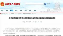  江西瑞金萬年青水泥環(huán)境問題調查處理情況