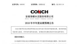 海螺、華新、冀東等半年報(bào)預(yù)喜 水泥行業(yè)利潤(rùn)有望創(chuàng)新高