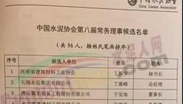 96人加入水泥協(xié)會常務(wù)理事！（附名單）