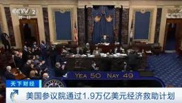 50票贊成，49票反對！1.9萬億美元刺激方案通過！