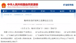 1.5億元起拍！又一儲(chǔ)量超億噸水泥用石灰?guī)r礦采礦權(quán)出讓！