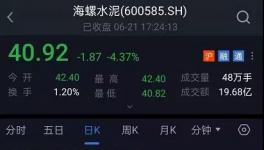 太慘了！海螺水泥1200億沒了！