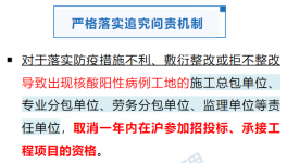 ?住建委：工地出現(xiàn)5人及以上核酸陽性的，取消投標(biāo)資格！