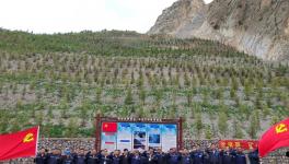 昌都高爭開展“黨旗飄，礦山綠”主題活動